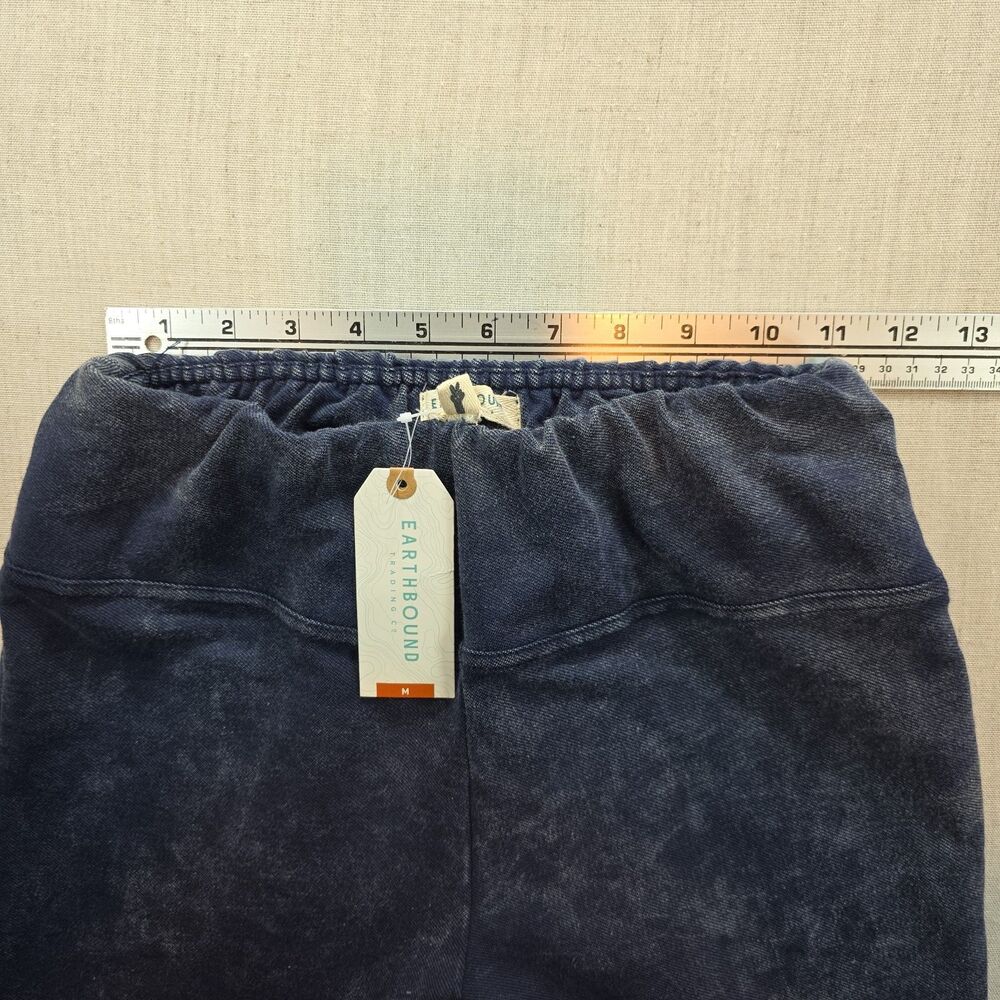 NWT Earthbound Flower Child Blue Flare Pants Medium Bell Bottom Boho - Picture 4 of 9